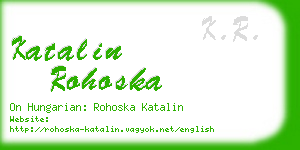 katalin rohoska business card